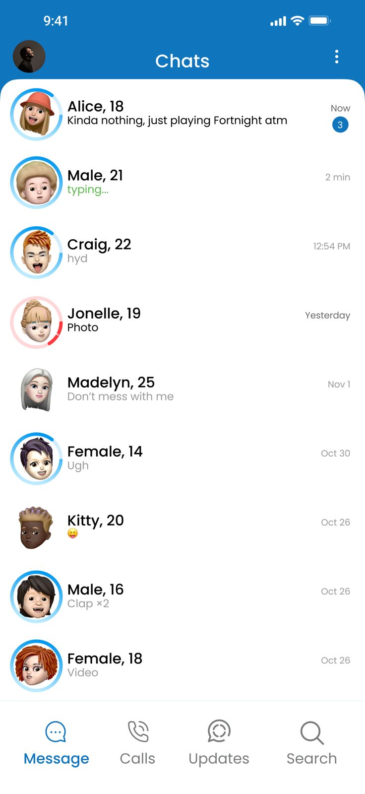Credail App - Home Chat Screen